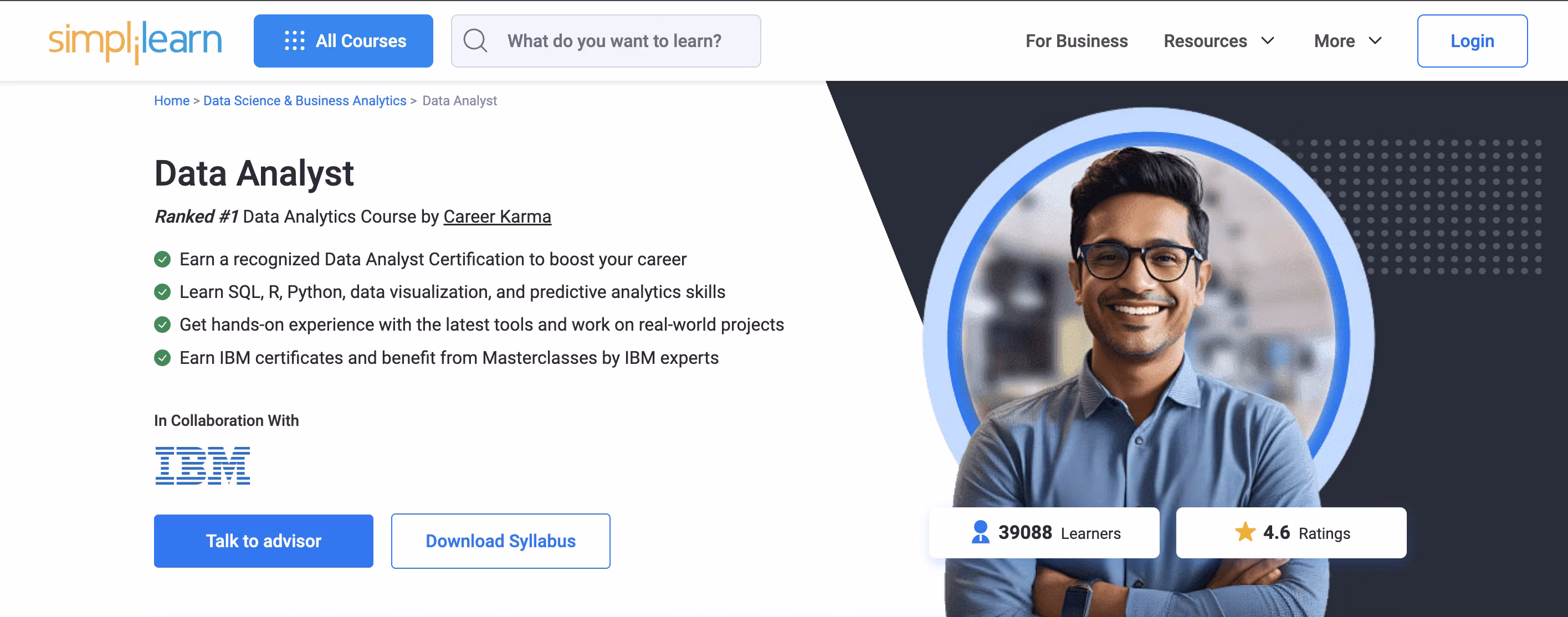 Simplilearn Data Analyst Master’s Program